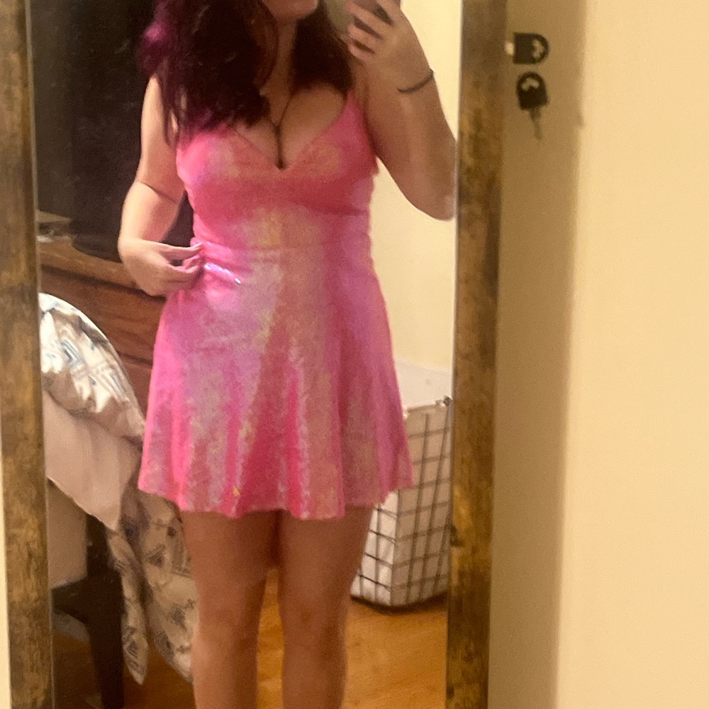 Pink and Gold Dress